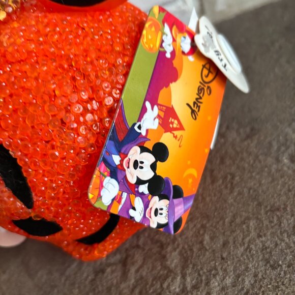 TWO Mickey Mouse Light Up Sparkling Melted Plastic Jack O Lantern 6.5 inch - Picture 5 of 6